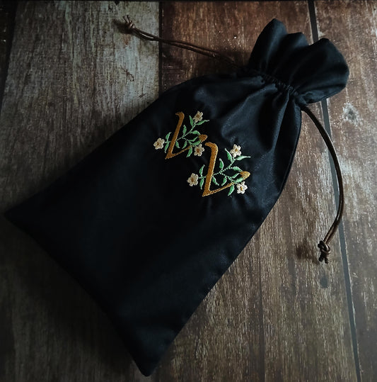 Black Tarot Card Bag - VV Witch Mark