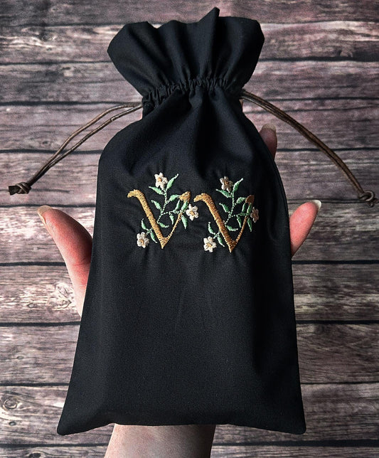 Black Tarot Card Bag - VV Witch Mark