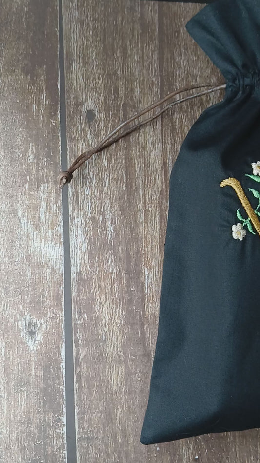 Black Tarot Card Bag - VV Witch Mark