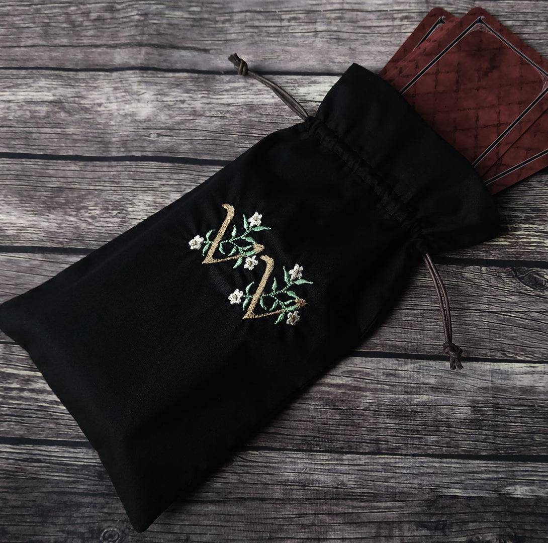 Black Tarot Card Bag - VV Witch Mark