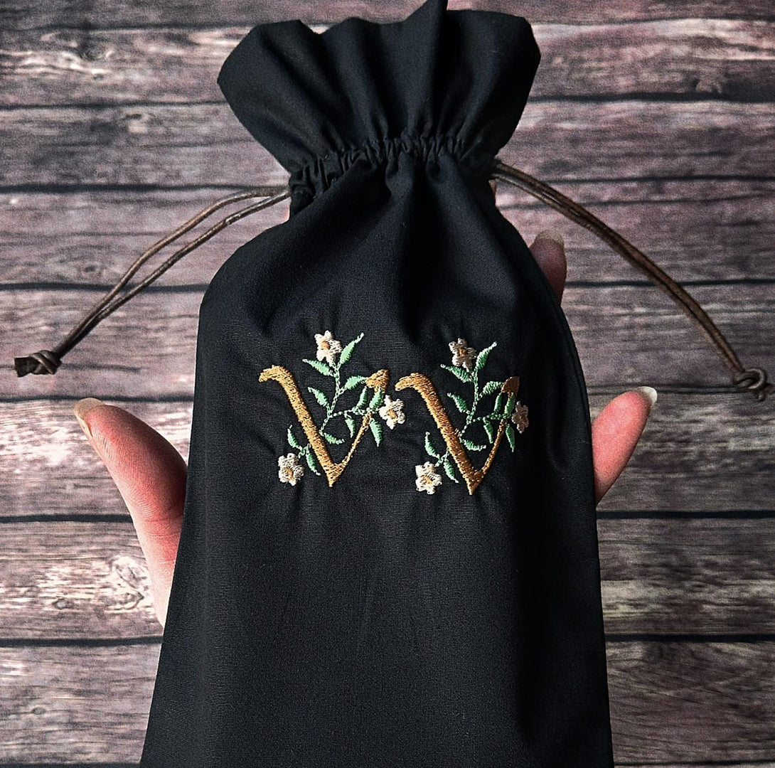 Black Tarot Card Bag - VV Witch Mark