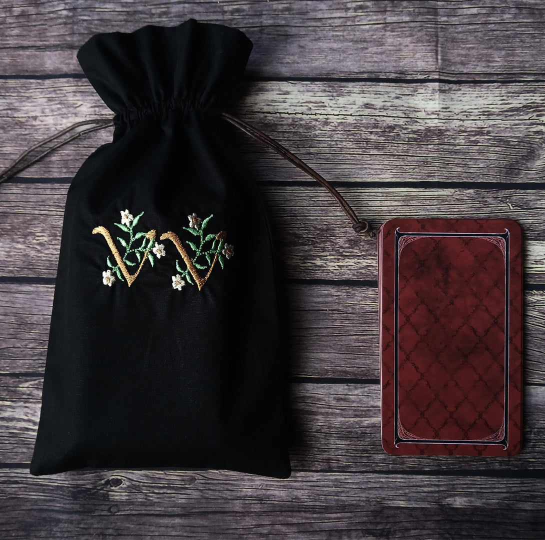 Black Tarot Card Bag - VV Witch Mark